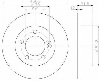 HELLA PAGID 8dd355117141 -  Тормозной диск
